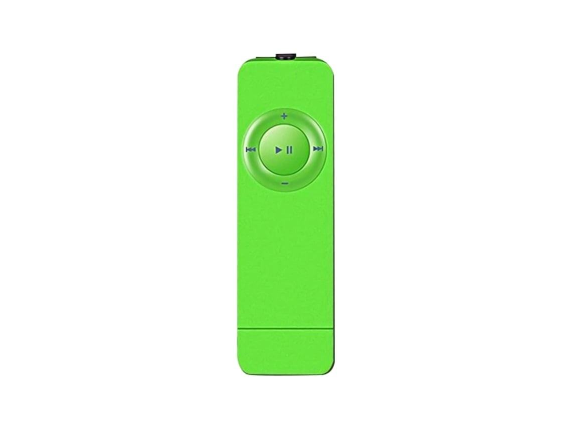 Leitor Mp3 Lurelia Mini Recarregável, Microsd/tf, Corpo Compacto 8,5 Cm, Verde