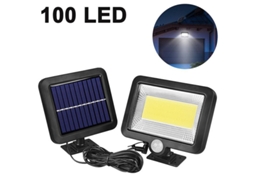 Luz Solar Externa Com Detector De Movimento Impermeável Ip65 Lâmpada De Parede Jardim Led 720° 100 Luces