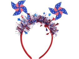 Tiara Com Bandeira Americana – Acessório De Cabelo Patriótico Para Mulheres Em Festas