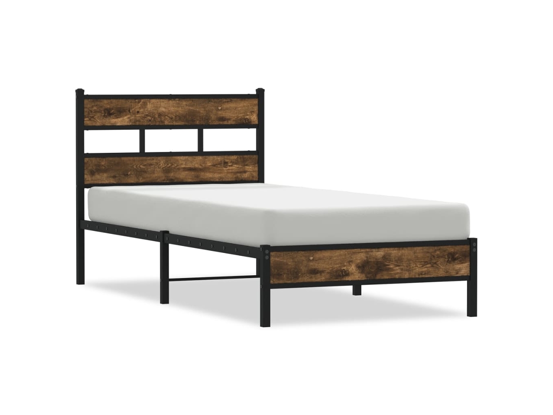 Bed Frame, Bed Frames Vidaxl Marrom Madeira Processada (100 X 200 Cm)