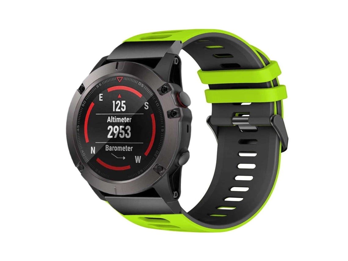 Bracelete Pioneer para Garmin Marq Aviator Verde Claro e Preto