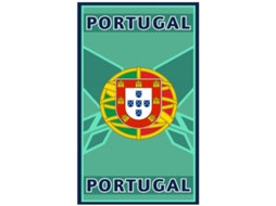 Toalha De Praia Microfibra Portugal Escudo Ciano
