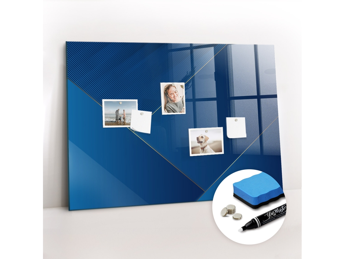 Quadro De Vidro Magnético Abstração Decorativa Para O Quarto Das Crianças Espelharte (100x70 Cm)