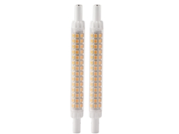 2pcs Lâmpada R7s 98led 118mm Dimmable 10w Branco Quente 200 240v | S/MARCA