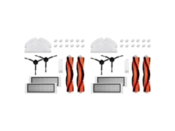 1 conjunto para roborock s55 e35 s6 robô peça de vácuo escova lateral preta e capa para filtro xiaomi ou filtro lavável roborock