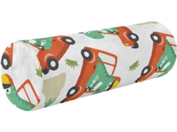 Almofada Cilíndrica Redonda para Cama Zíper Suporte Ergonômico Fácil de Limpar Ideal Viagens, Casa e