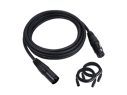 Cabo Dmx512 XLR Preto com Design Cannon compatível com Sinal Dmx e Microfone S/MARCA