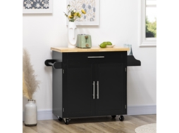 Carrinho De Cozinha Com Bancada E Prateleira Para Temperos 109x40x89cm Suporte Para Toalhas Ideal Para Sala De Estar E Jantar Mega Echo Trade Shop