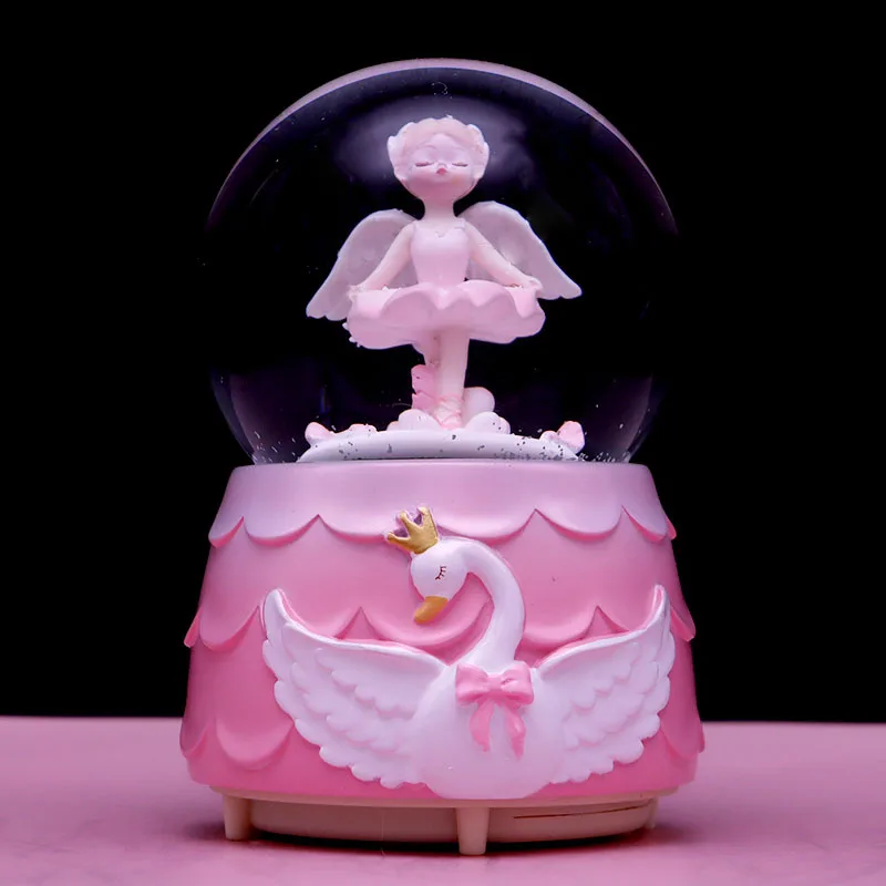 Caixa de Música Bola de Cristal com Bailarina, Presente para o Dia Dos Namorados MDUG (estilo 10)