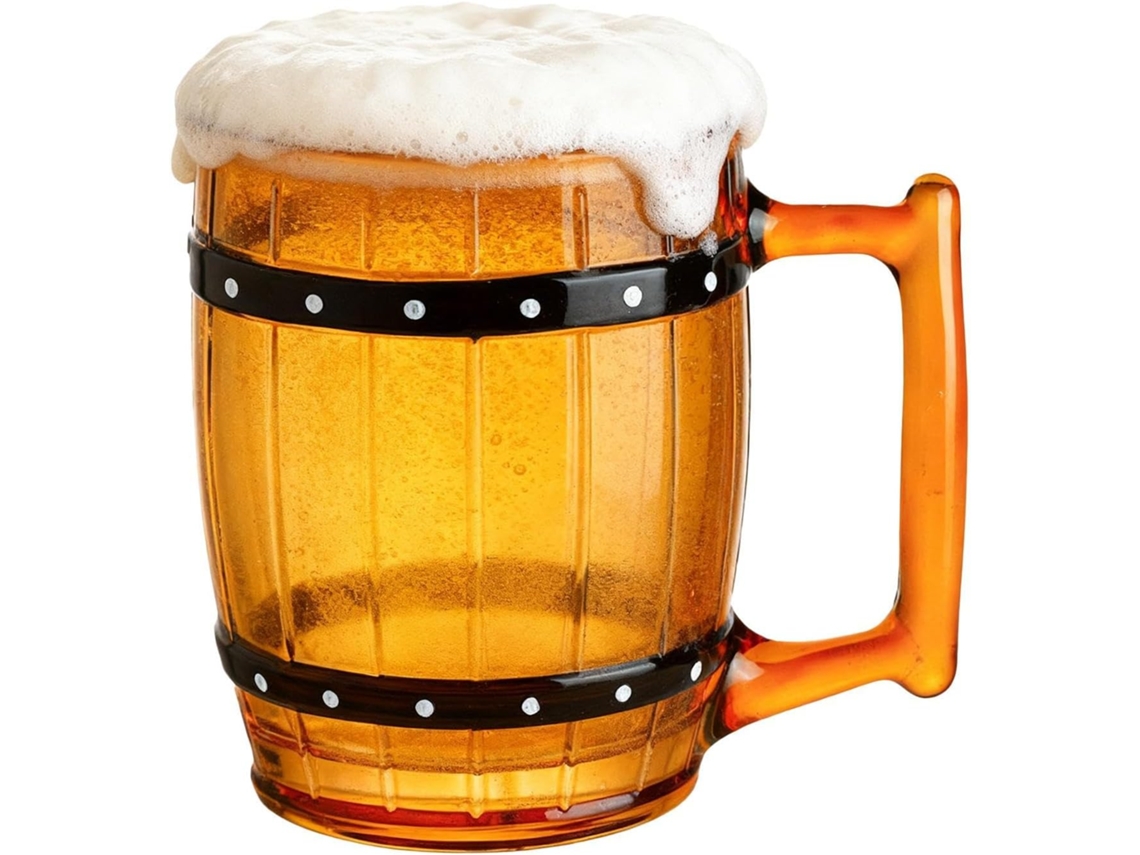 Caneca De Vidro Genérica De 30cl Com Pega Ergonômica