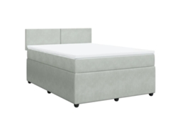 Box Spring Bed, Box Spring Beds Vidaxl Cinzeto Veludo (160 X 200 Cm)