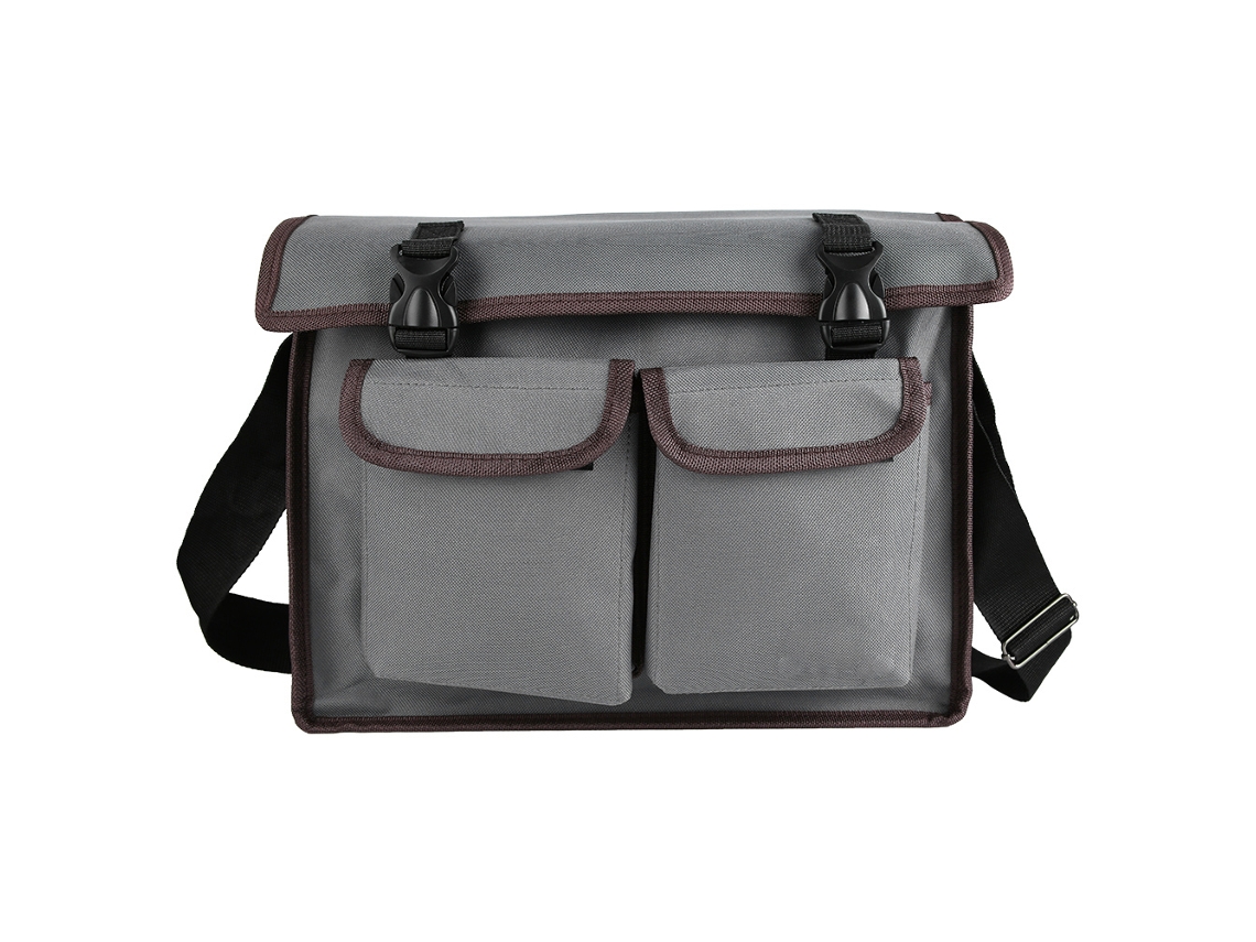 Bolsa De Ferramentas De Ombro Para Eletricistas Yileqi De Tela Oxford Multifuncional Cinza