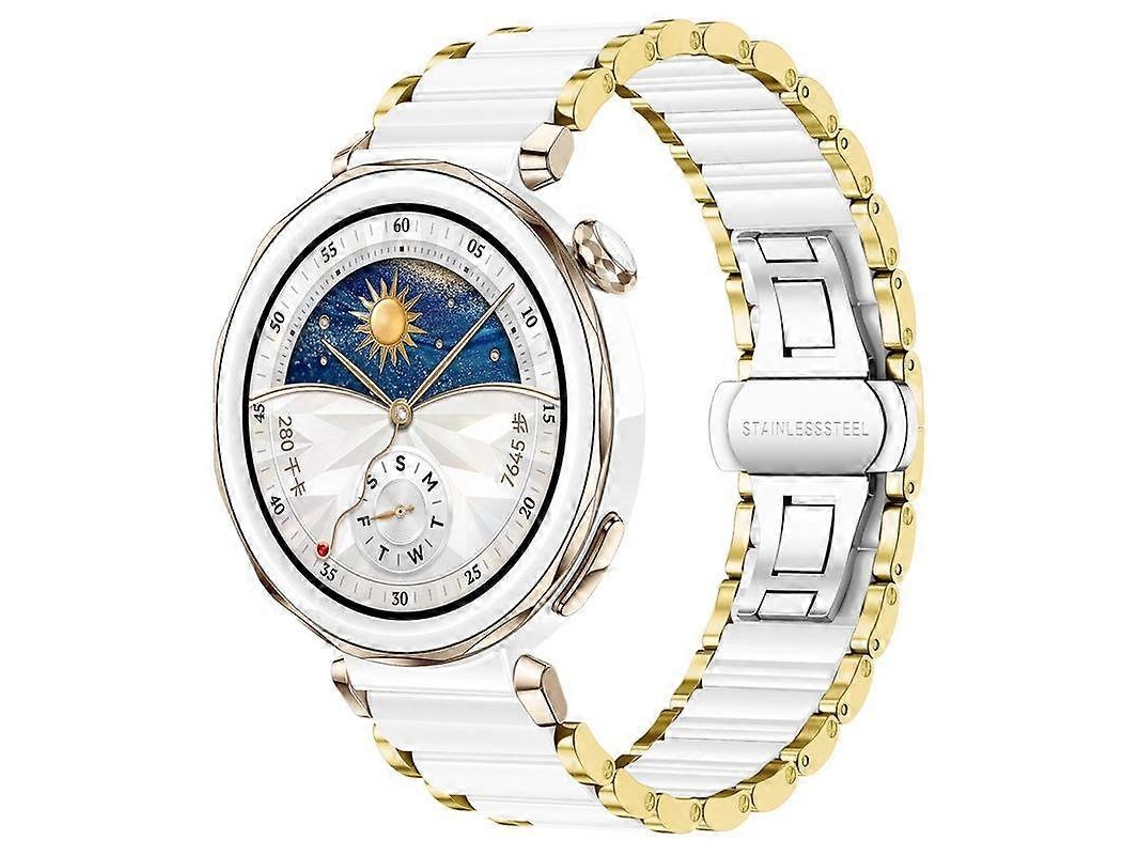 Pulseira De Aço Inoxidável E Cerâmica Xdfind Para Huawei Watch Gt 5 Pro 42mm