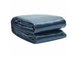 Vidaxl Película P/ Piscina Pe Solar Flutuante 381 Cm Preto E Azul