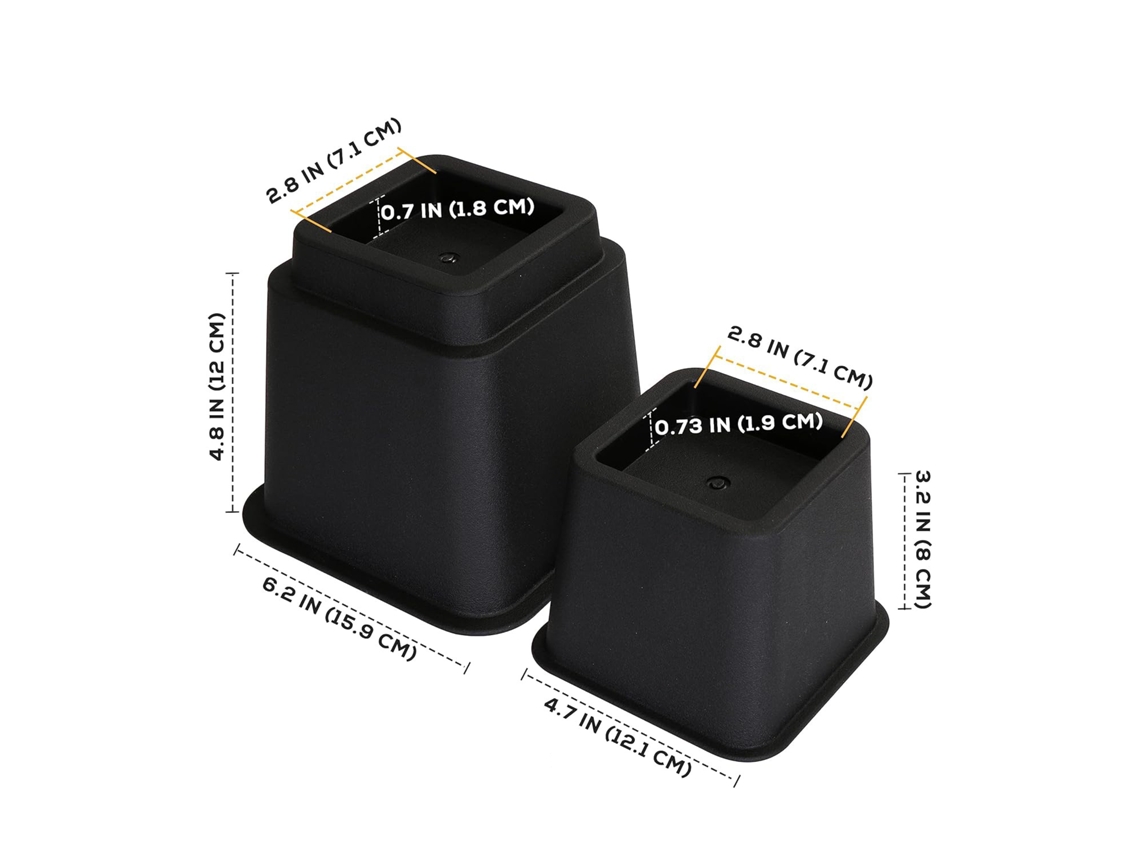 Elevadores De Pernas De Cama Ajustáveis ​​ Aquaforge (conjunto De 8)