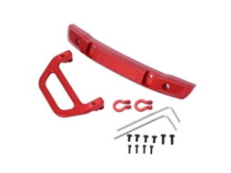 Mali parachoque Dianteiro de Liga de Alumínio com Gancho em U para Carro Rc Axial 1/24 Scx24 Vermelho