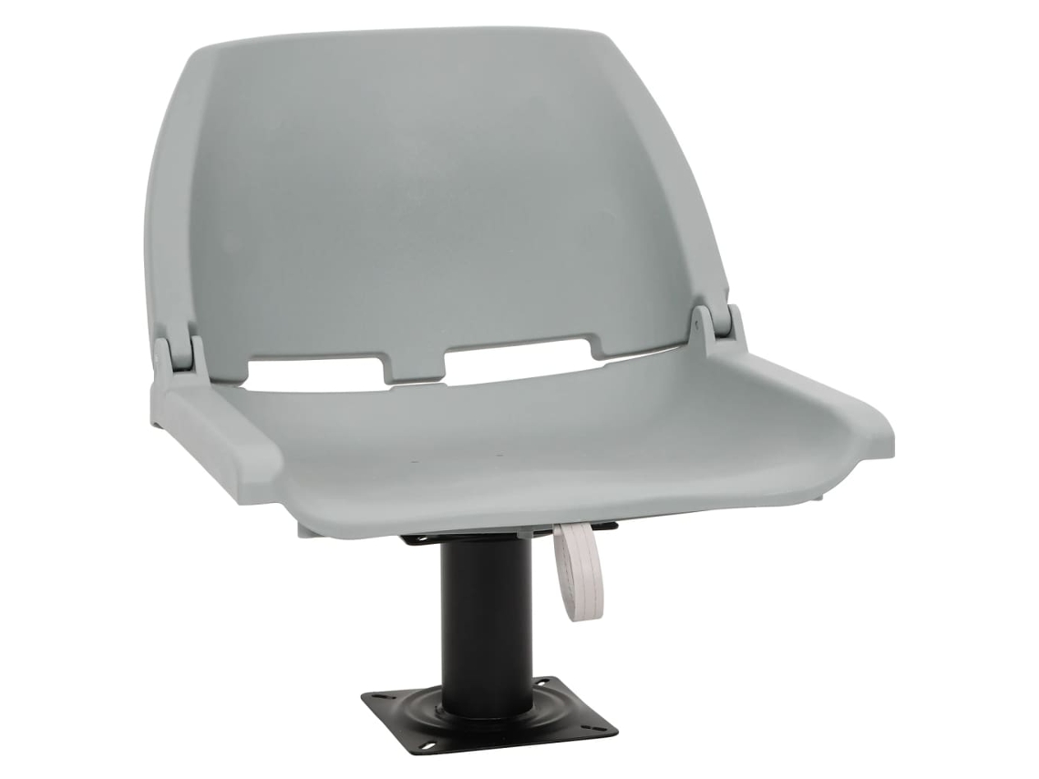 Vidaxl 2 Pcs Conj. Assento Barco Dobrável S/ Almofada 48x51x41cm Cinza
