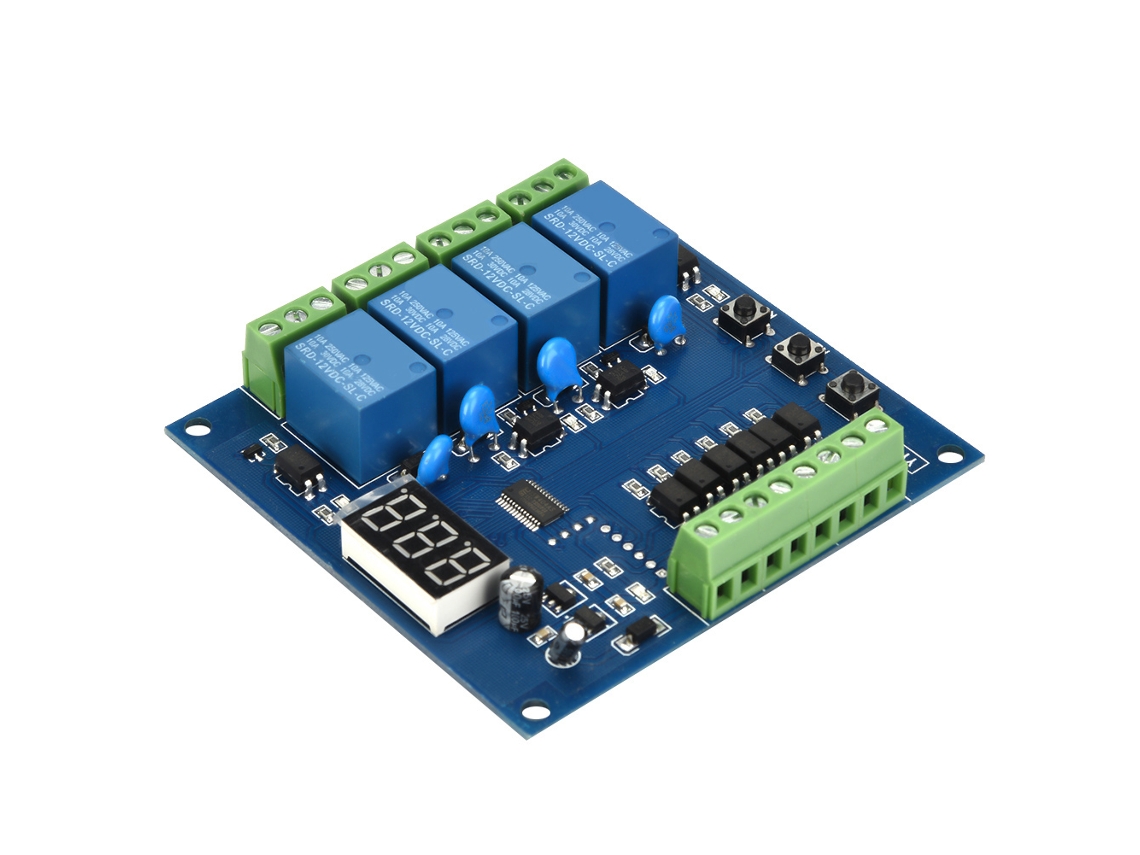 Módulo Relé Led 4-canal Programável Timer 12vdc