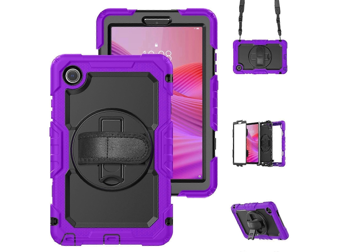 Capa Híbrida De Silicone Para Tablet Lenovo Tab K9 / Tab One E Lenovo Tab M8 De 4ª Geração Com Alça De Ombro.