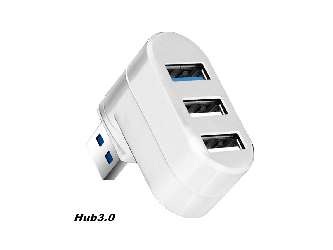 (branco 2.0) Hub Usb Sem Fio 3 Em 1 E Adaptador Divisor Usb De 3 Portas