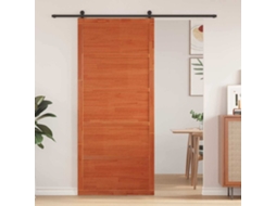 Vidaxl Porta De Celeiro 90 X 2,5 X 208 Cm Madeira De Pinho Maciça