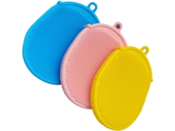 Lurelia Kit De 3 Escovas De Silicone Para Banho De Cuidado Corporal, Dupla Face, Antiderrapante E Massagem Suave