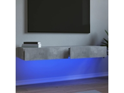 Vidaxl Móveis de Tv com Luzes Led 2 Pcs 60x35x15,5 Cm Cinzento Cimento