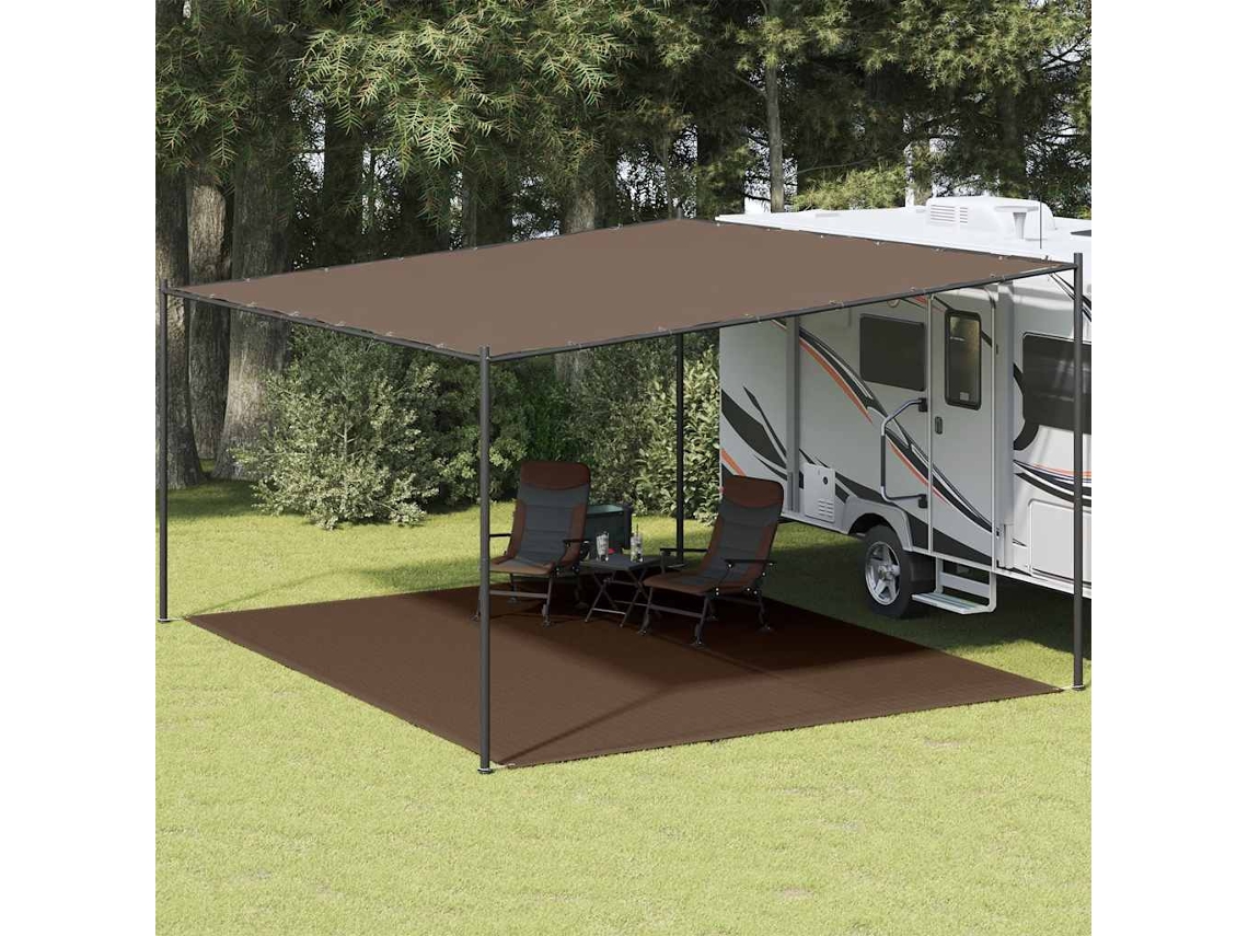 Vidaxl Tapete De Campismo Para Tenda 400x500 Cm Castanho