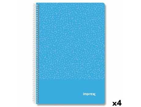 Caderno Imprex Azul Din A4 80 Folhas (4 Unidades)