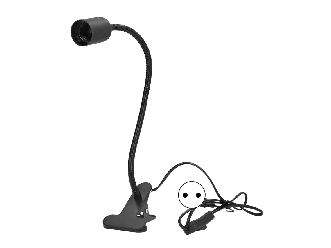2026 suporte de Lâmpada de Mesa com Clip E27/e26 para Leitura Noturna Quarto Dormitório 100‑240v Plug Eu
