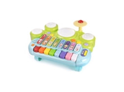 Walshlxq instrumentos Musicais para Bebês Conjunto Multifuncional Piano Tambor Xilófono Brinquedos Educativos