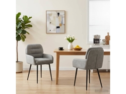 Vidaxl Cadeiras De Jantar 2 Pcs Veludo Cinzento-claro