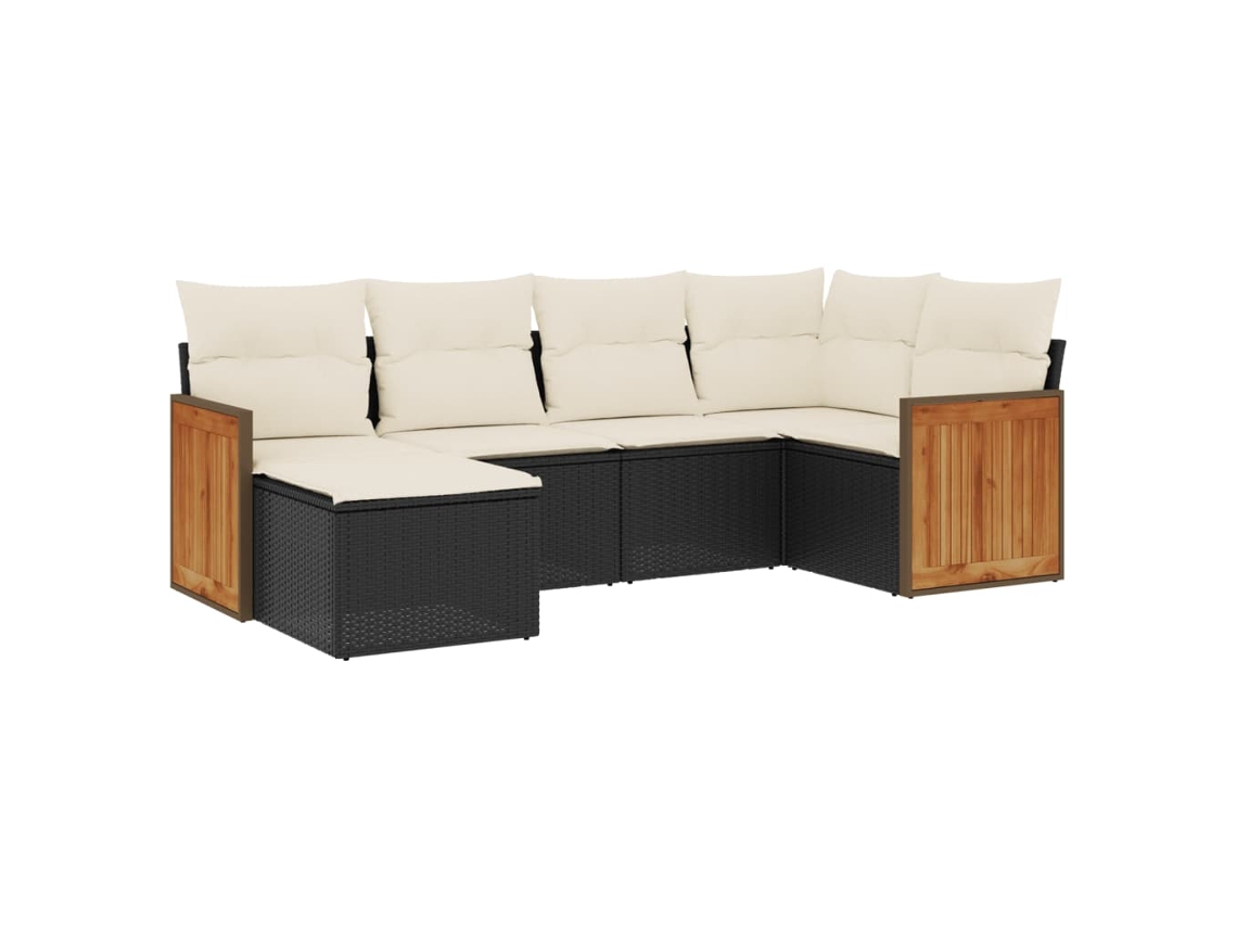 Garden Sofa Set, Garden Sofa Sets Vidaxl Preto Rattan / Vime (n/a)