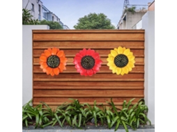 Decoração de Parede Girassol Whychstore de 34 cm durável e fácil de instalar | S/MARCA