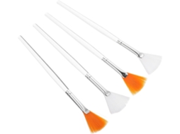 Conjunto de 4 aplicadores de máscara facial em nylon resistente para esfoliação.