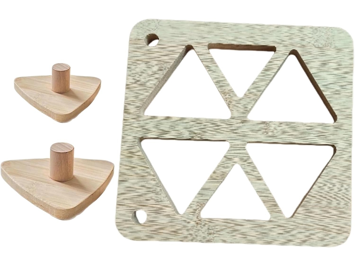 Forma Triangular Para Sushi, Prensa Rápida Para Sushi Com Design Clássico Em Madeira