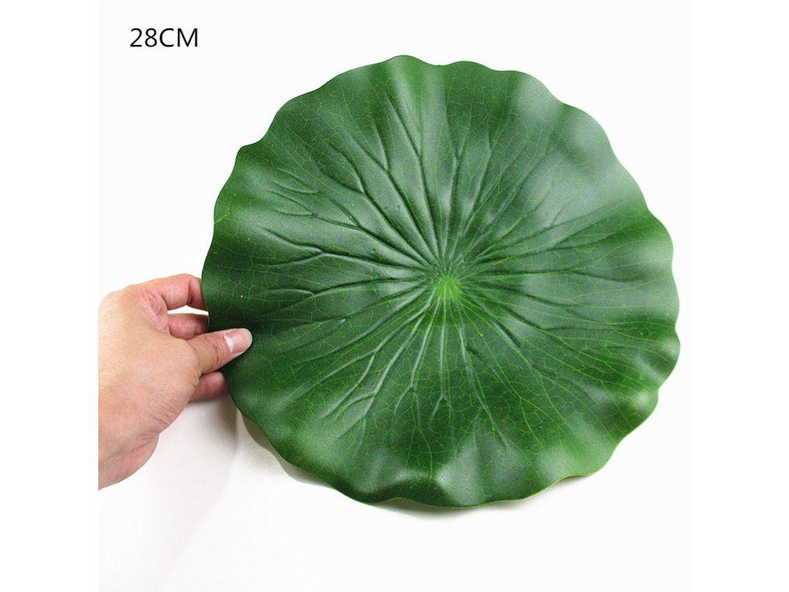 1 Folha de Lótus Artificial Flutuante, Folhas de Lótus Artificiais para Decoração Lagos e Piscinas Jardim, Verde, 28 Cm BRILVIBERA (11, 02")