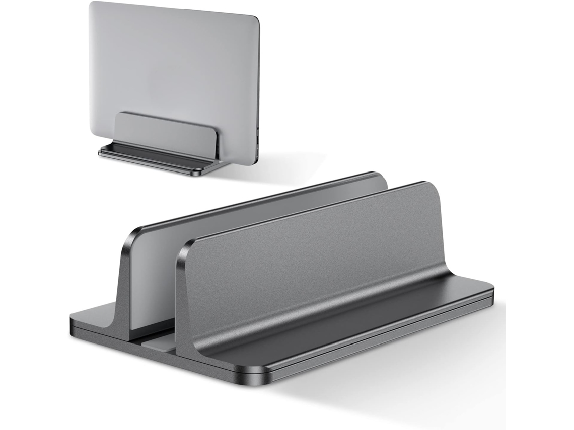 Lurelia Suporte Vertical Para Portátil 1 Unidade, Ajustável, Antiderrapante, Em Liga De Alumínio, Compatível Com Macbook, Ipad, Tablet, Em Cinzento