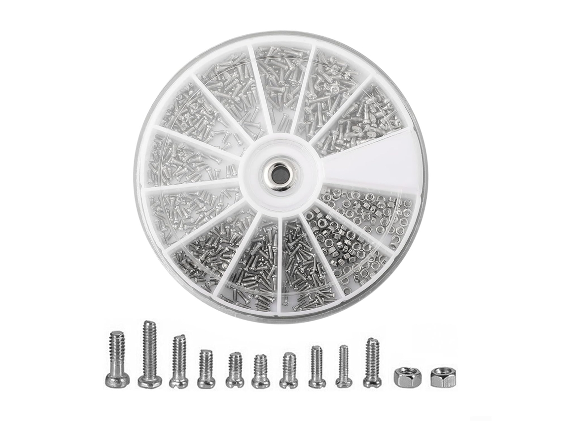Kit Variado De Parafusos Aço Inoxidável, Porcas E Parafusos Métricos Pequenos, Fixadores M1, M1 2, M1 4e 6, Parafusos E
