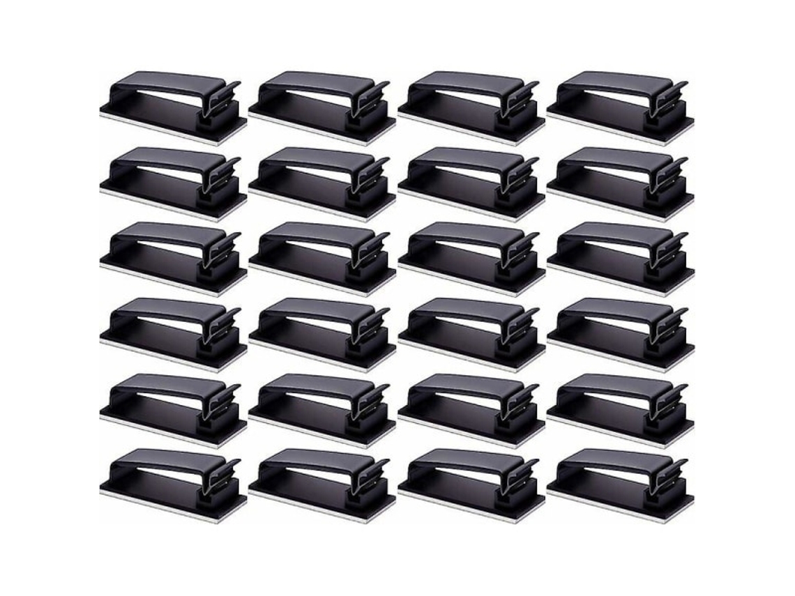 Lurelia Abraçadeiras Para Cabos 24 Peças 4,5 Cm 1,9 Cm Autoadesivos Preto Para Gestão De Cabos