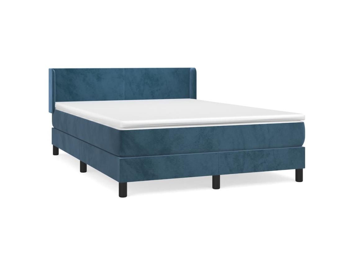 Box Spring Bed, Box Spring Beds Vidaxl Azul Veludo (140 X 200 Cm)