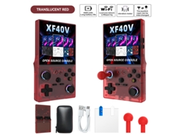 Console Portátil Xf40v Open Source | Tela Hd 4 Rgb, Joystick E Motor De Vibração Substituíveis 64gb Xf40v Vermelho Translúcido Sfushos