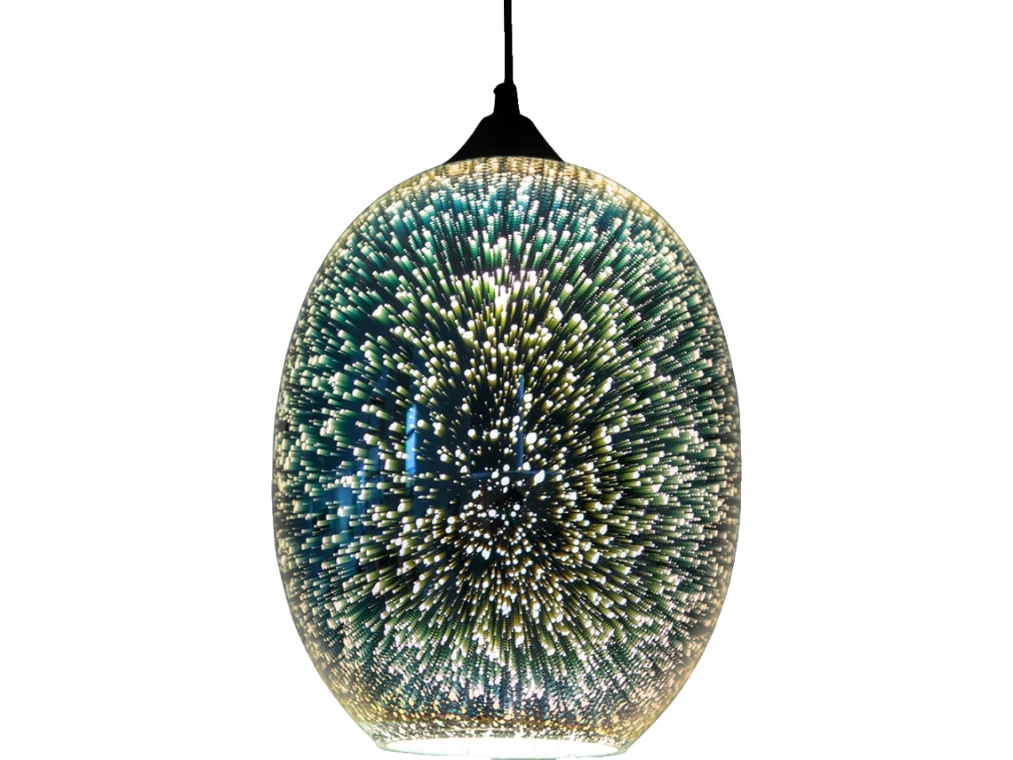 Luminã¡ria De Teto De Fogos De Artifã­cio Em 3d, Altura Ajustã¡vel, Design Prata Moderno,multi Oem