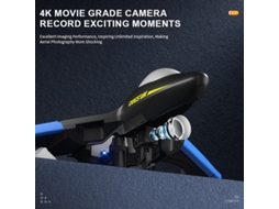 Drone de Avião Planador de Espuma V31 com Câmera 4K Duração Da Bateria: 15 Min 1 Bateria Azul