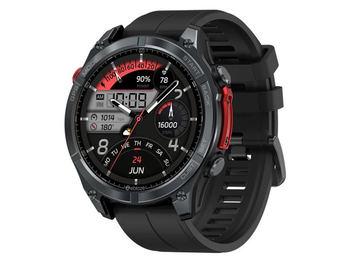 Smartwatch Com Gps, Tela De 1,43 Polegadas, Resistência À Água De 5 Atm E Classificação Ip69k (preto) Mdug (preto)