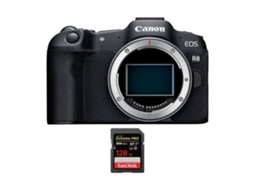 Eos R8 + 1 Sandisk 128gb Uhs ii 300mb/s Máquina Fotográfica Híbrida + Ebook “20 Dicas para Fotos Que Impressionam” CANON