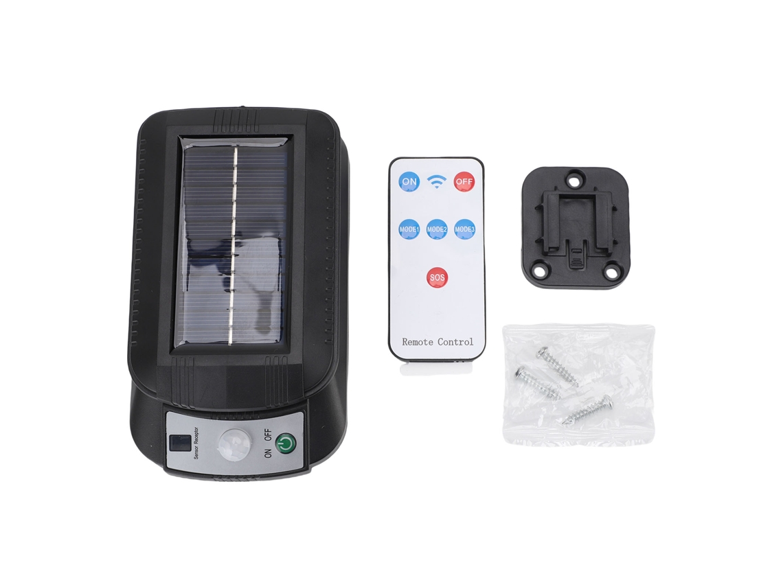 Laxiscreed Lâmpada Solar De Parede À Prova De Chuva, À Prova De Água Com Controlo Remoto Para Jardim