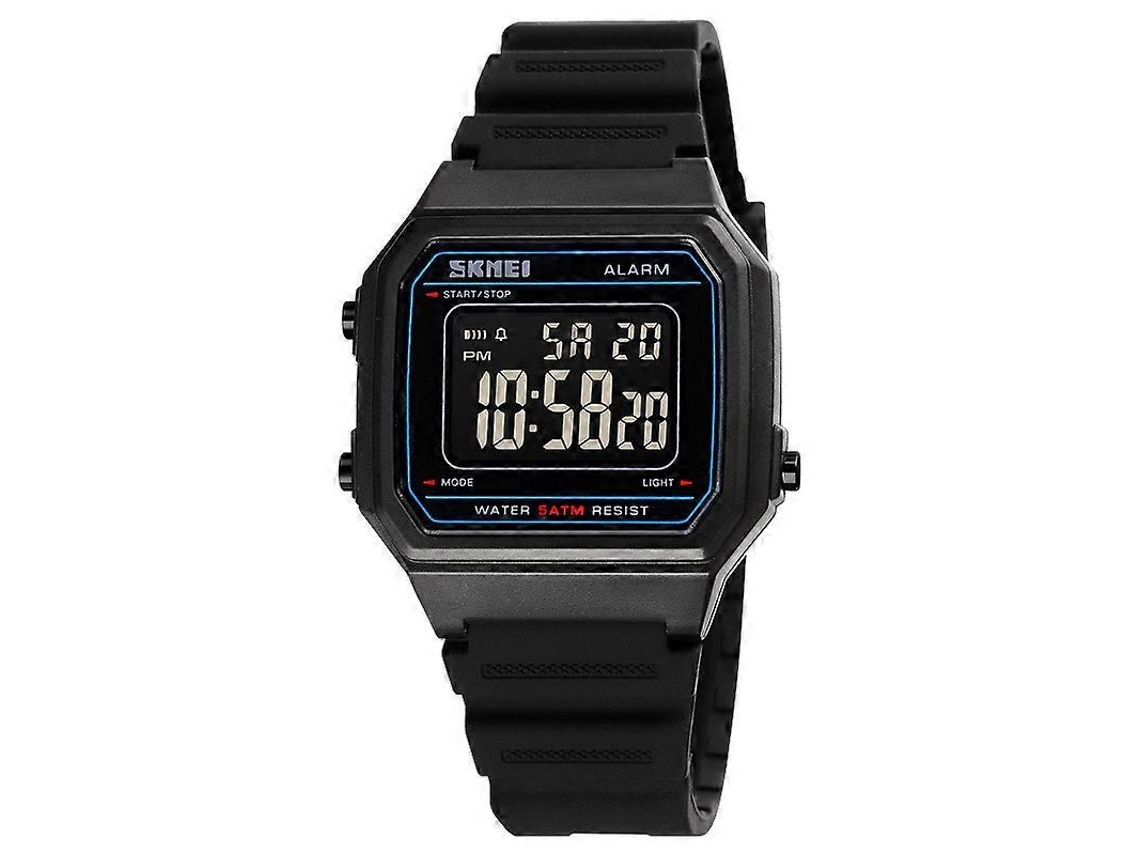 Relógio Digital Luminoso Multifuncional Esportivo Skmei 1698, Resistente À Água Até 50 Metros, Com Fivela Quadrada.