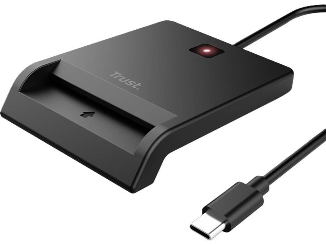 Leitor de Cartões Inteligentes TRUST Dni eID (USB-C - Preto)