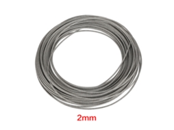 Cabo de aço inox 304 de 20m, 2mm, para pesca e içamento